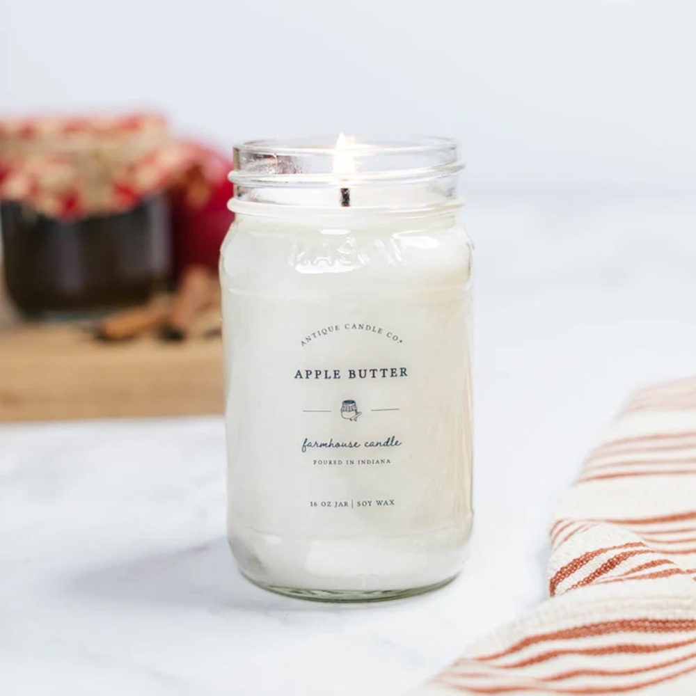 Antique Candle Co. - Apple Butter - 16oz. Jar candle. Soy wax.